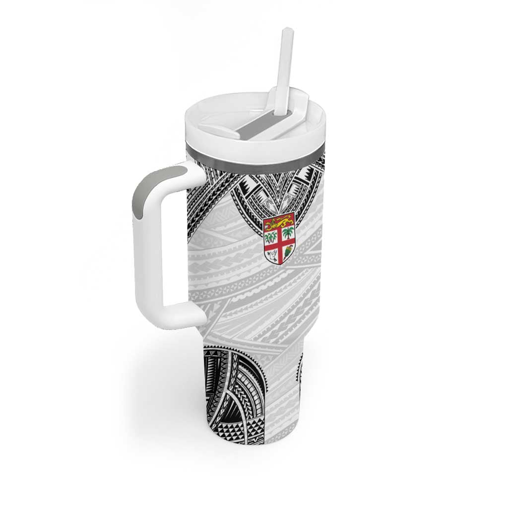 Flying Fijians Pacific Fiji Rugby Custom Tumbler With Handle Polynesian Pattern LT9 - Polynesian Pride