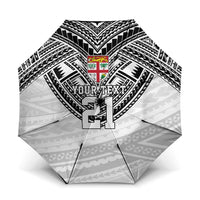 Flying Fijians Pacific Fiji Rugby Custom Umbrella Polynesian Pattern LT9 One Size Folded 11.42 inch Opened Diameter 37.4 inch White - Polynesian Pride