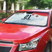Ikale Tahi Pacific Tonga Rugby Custom Auto Sun Shade Tongan Ngatu with Flag Pattern LT9 - Polynesian Pride