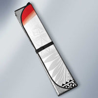 Ikale Tahi Pacific Tonga Rugby Custom Auto Sun Shade Tongan Ngatu with Flag Pattern LT9 - Polynesian Pride