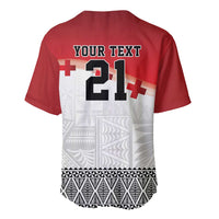 Ikale Tahi Pacific Tonga Rugby Custom Baseball Jersey Tongan Ngatu with Flag Pattern LT9 - Polynesian Pride