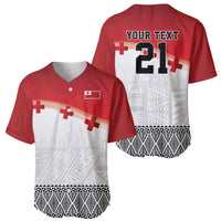 Ikale Tahi Pacific Tonga Rugby Custom Baseball Jersey Tongan Ngatu with Flag Pattern LT9 - Polynesian Pride