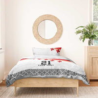 Ikale Tahi Pacific Tonga Rugby Custom Bedding Set Tongan Ngatu with Flag Pattern LT9 - Polynesian Pride