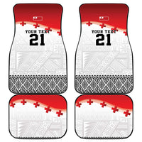Ikale Tahi Pacific Tonga Rugby Custom Car Mats Tongan Ngatu with Flag Pattern LT9 - Polynesian Pride