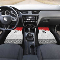 Ikale Tahi Pacific Tonga Rugby Custom Car Mats Tongan Ngatu with Flag Pattern LT9 Set 2pcs - Front Red - Polynesian Pride
