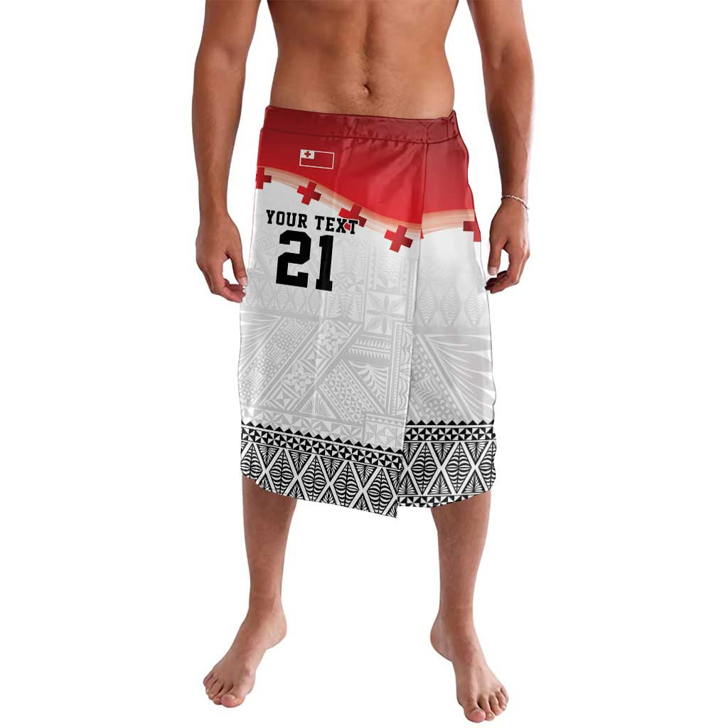 Ikale Tahi Pacific Tonga Rugby Custom Lavalava Tongan Ngatu with Flag Pattern LT9 Red - Polynesian Pride