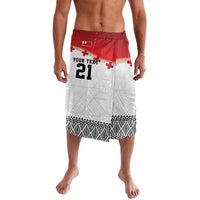 Ikale Tahi Pacific Tonga Rugby Custom Lavalava Tongan Ngatu with Flag Pattern LT9 Red - Polynesian Pride