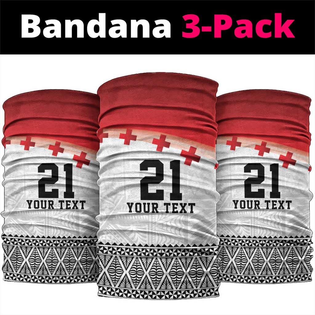 Ikale Tahi Pacific Tonga Rugby Custom Neck Gaiter Tongan Ngatu with Flag Pattern LT9 package One Size: 25*50cm Red - Polynesian Pride