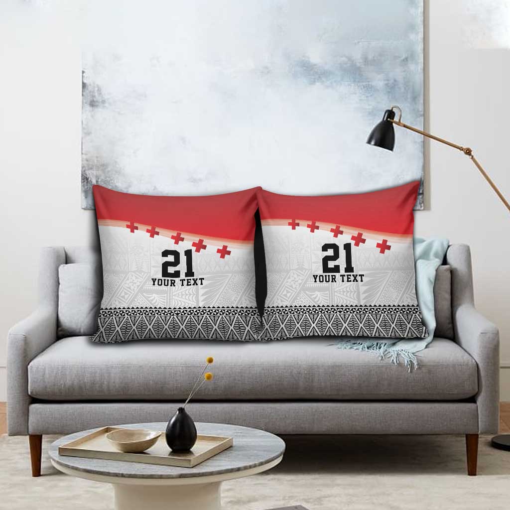 Ikale Tahi Pacific Tonga Rugby Custom Pillow Cover Tongan Ngatu with Flag Pattern LT9 - Polynesian Pride