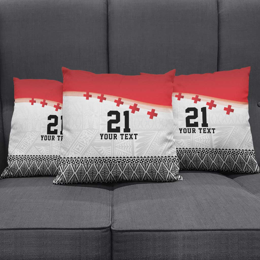 Ikale Tahi Pacific Tonga Rugby Custom Pillow Cover Tongan Ngatu with Flag Pattern LT9 - Polynesian Pride