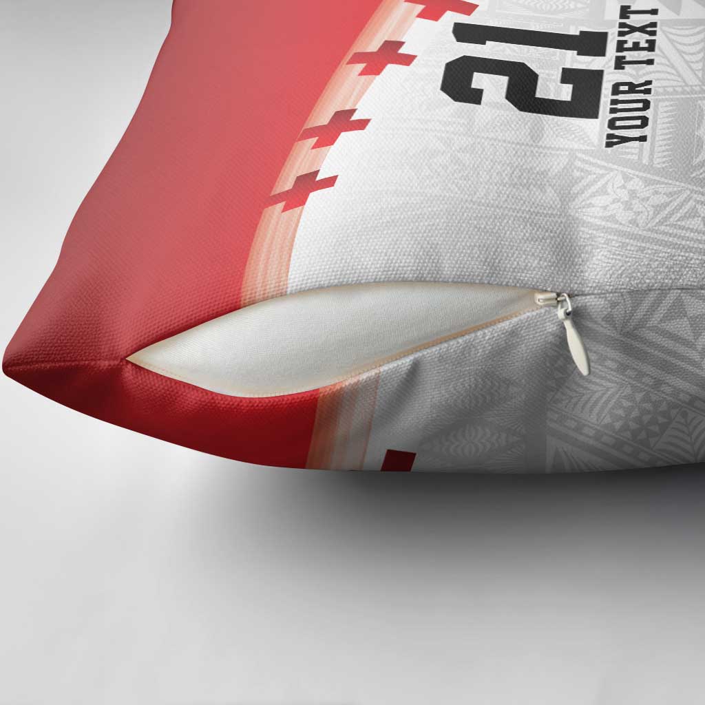 Ikale Tahi Pacific Tonga Rugby Custom Pillow Cover Tongan Ngatu with Flag Pattern LT9 - Polynesian Pride