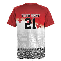 Ikale Tahi Pacific Tonga Rugby Custom Rugby Jersey Tongan Ngatu with Flag Pattern LT9 - Polynesian Pride