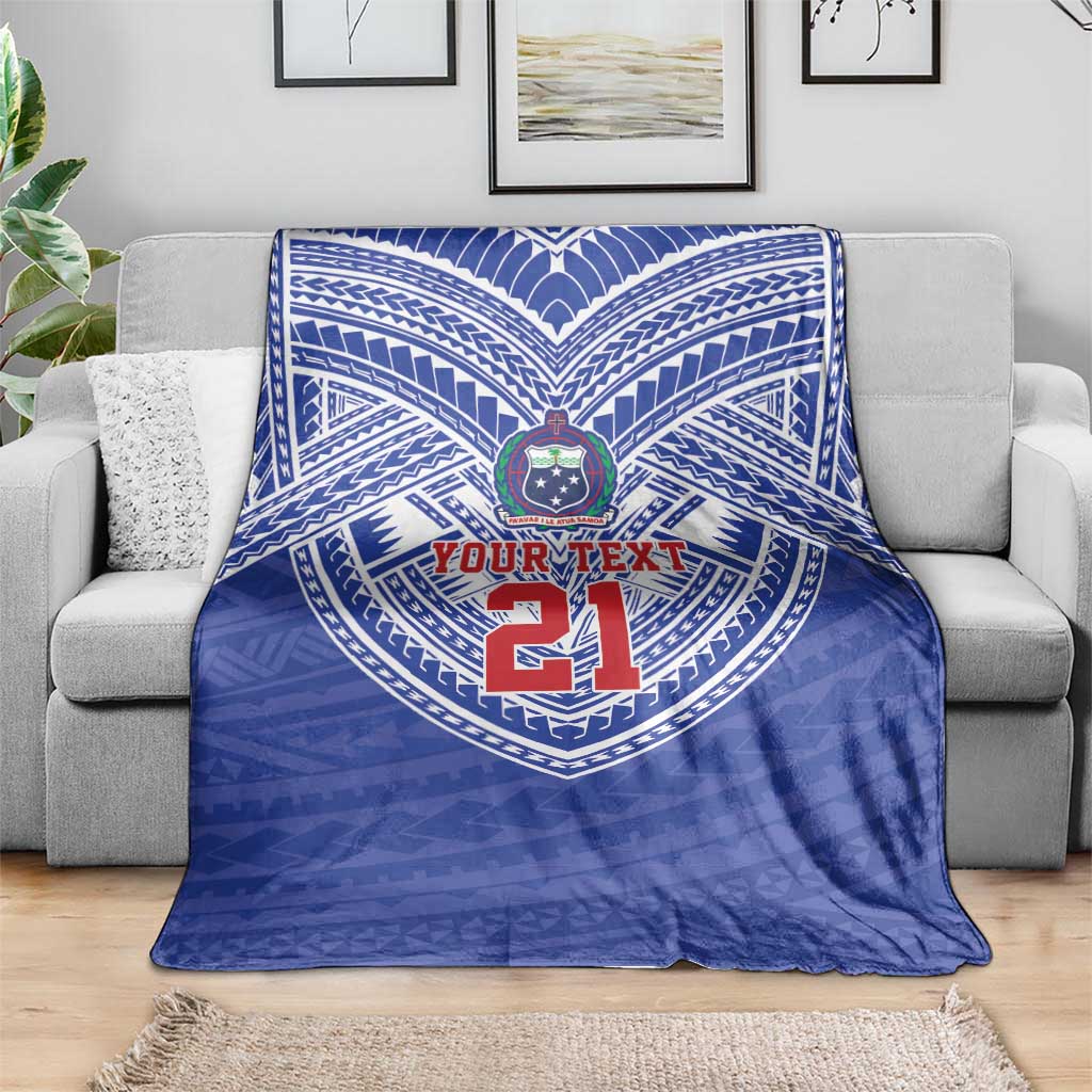 Manu Samoa Pacific Samoa Rugby Custom Blanket Polynesian Pattern LT9 - Polynesian Pride