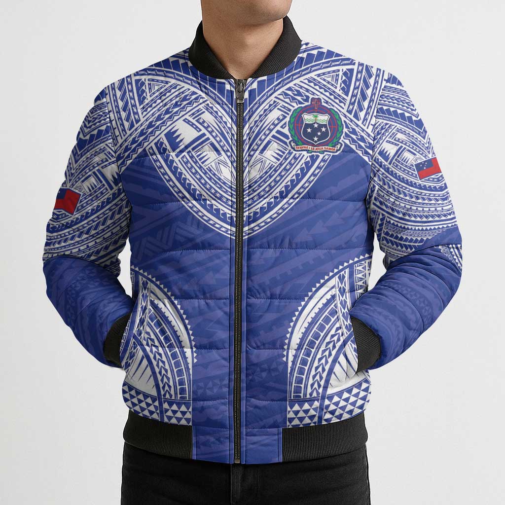 Manu Samoa Pacific Samoa Rugby Custom Bomber Puffer Jacket Polynesian Pattern LT9 - Polynesian Pride