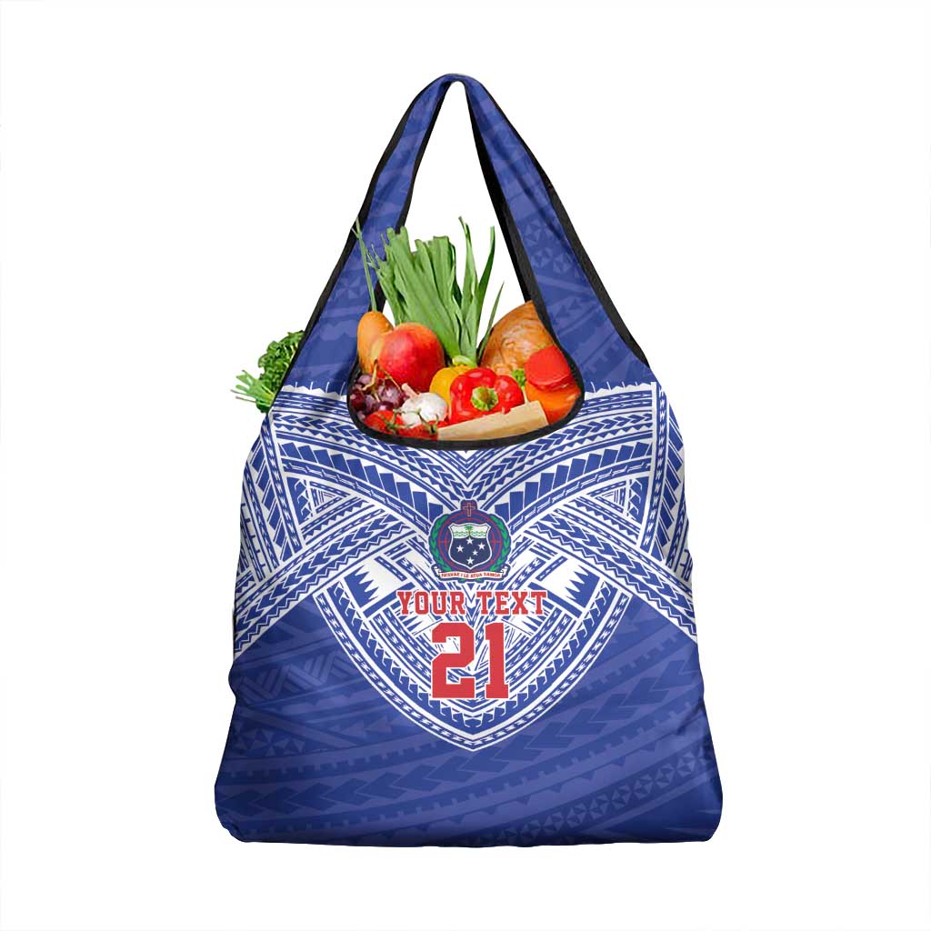 Manu Samoa Pacific Samoa Rugby Custom Grocery Bag Polynesian Pattern LT9 1-pack One Size Blue - Polynesian Pride