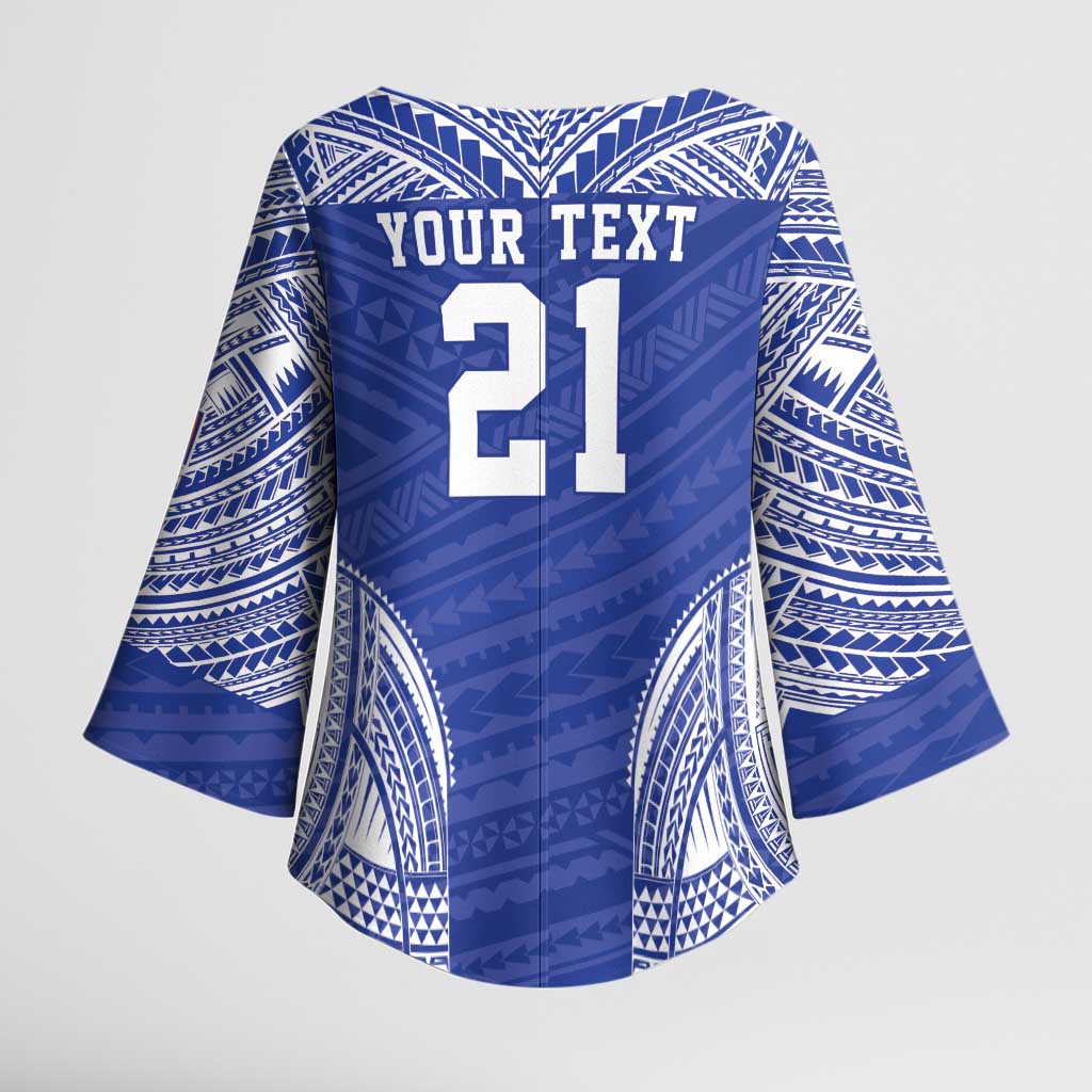 Manu Samoa Pacific Samoa Rugby Custom Kimono Sleeve Blouse Polynesian Pattern LT9 - Polynesian Pride