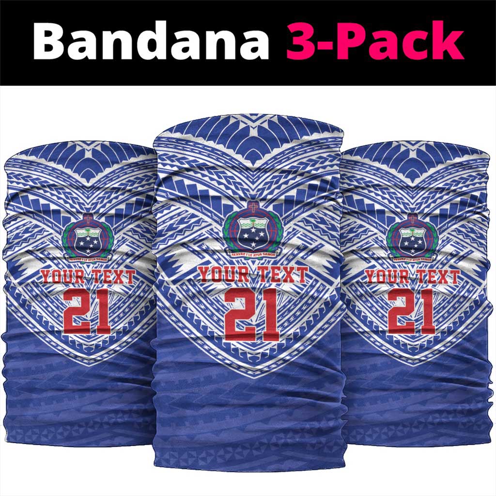 Manu Samoa Pacific Samoa Rugby Custom Neck Gaiter Polynesian Pattern LT9 package One Size: 25*50cm Blue - Polynesian Pride
