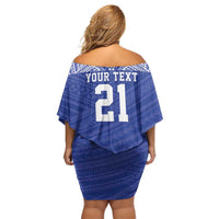 Manu Samoa Pacific Samoa Rugby Custom Off Shoulder Short Dress Polynesian Pattern LT9 - Polynesian Pride