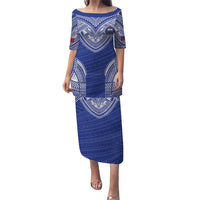 Manu Samoa Pacific Samoa Rugby Custom Puletasi Polynesian Pattern LT9 Long Dress Blue - Polynesian Pride