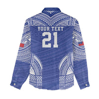 Manu Samoa Pacific Samoa Rugby Custom Women Casual Shirt Polynesian Pattern LT9 - Polynesian Pride