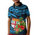 Fiji Islands Kid Polo Shirt With Polynesian Tribal Happy National Day LT9 Kid Blue - Polynesian Pride