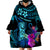 Polynesian Guam Wearable Blanket Hoodie With Latte Stone Happy Liberation Day LT9 - Polynesian Pride