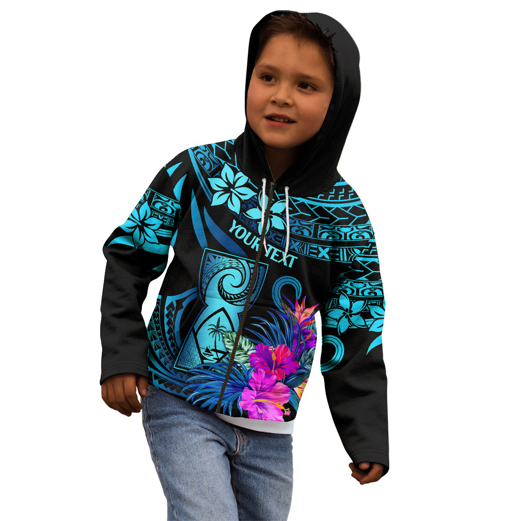 Custom Polynesian Guam Kid Hoodie With Latte Stone Happy Liberation Day LT9 - Polynesian Pride