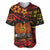 PNG Remembrance Day Baseball Jersey Polynesian Tribal and Poppy LT9 Red - Polynesian Pride