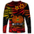 Custom PNG Remembrance Day Long Sleeve Shirt Polynesian Tribal and Poppy LT9 - Polynesian Pride