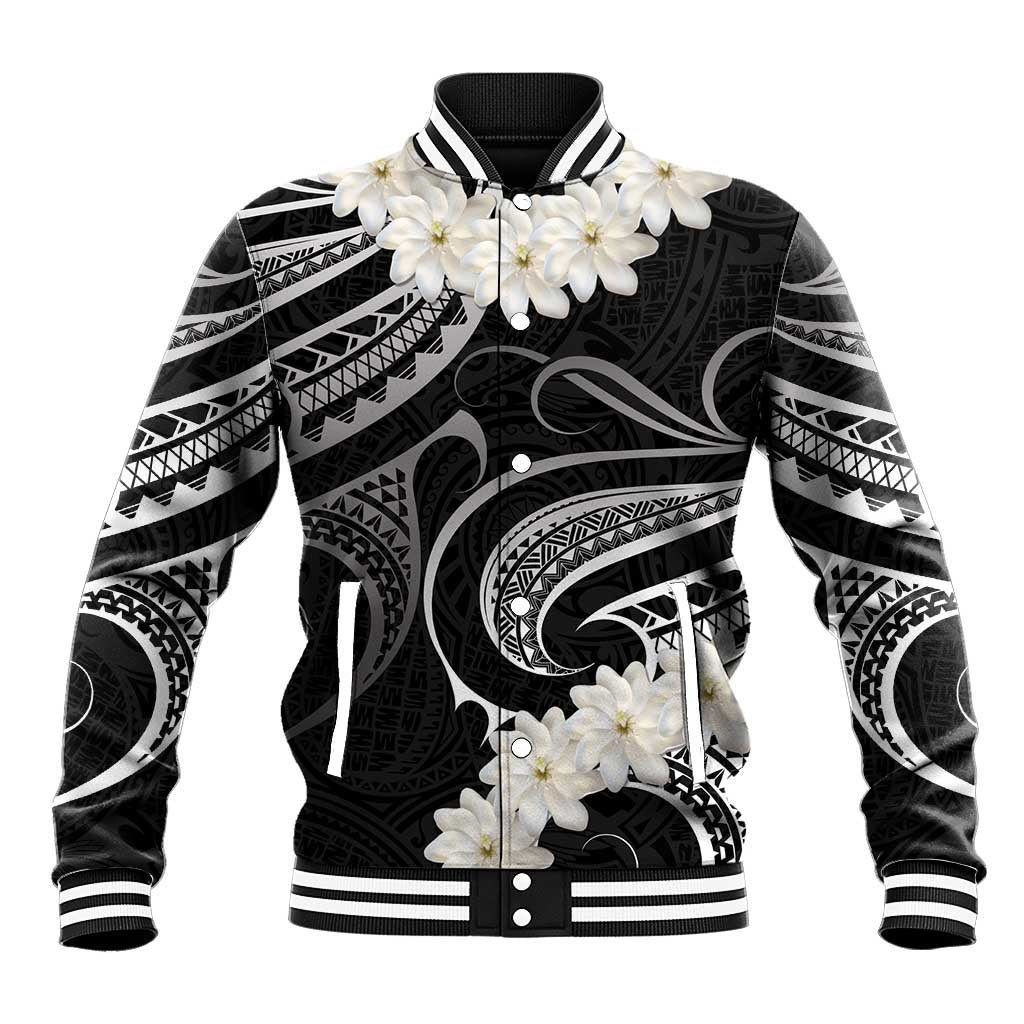 White Sunday Tokelau Gardenia Thunbergia Baseball Jacket Fakamalo Atu Kia Te Koutou Uma