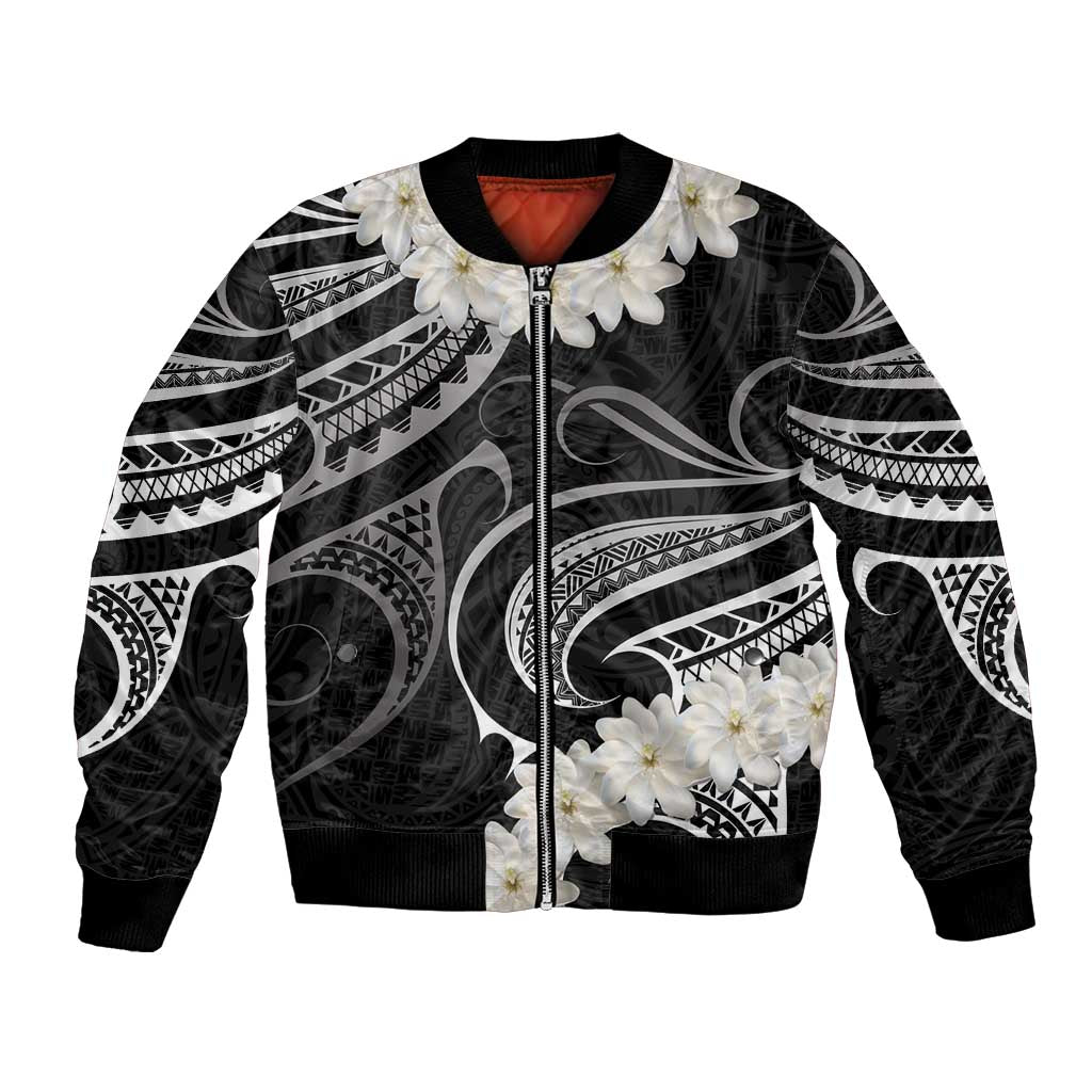 White Sunday Tokelau Gardenia Thunbergia Bomber Jacket Fakamalo Atu Kia Te Koutou Uma