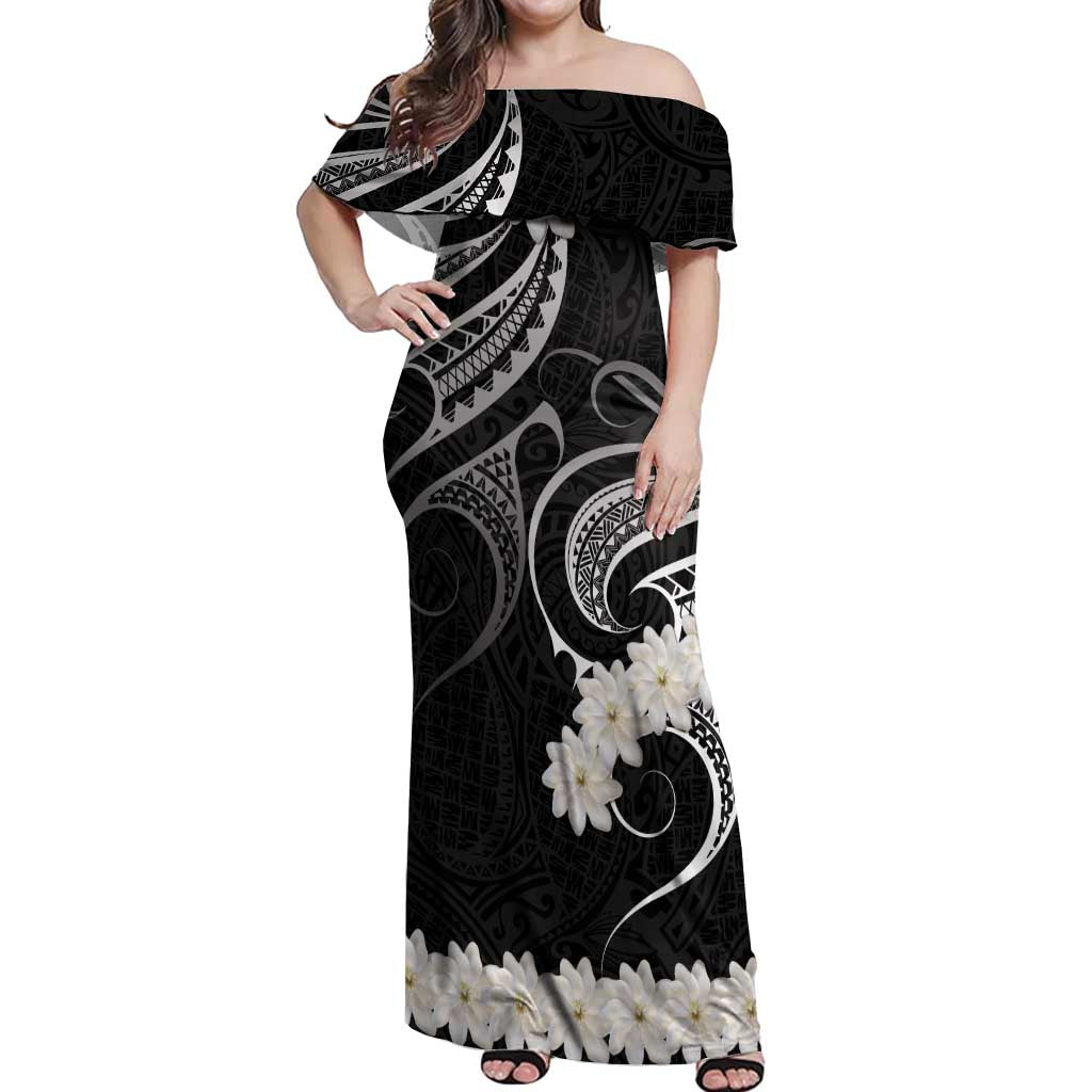 White Sunday Tokelau Gardenia Thunbergia Off Shoulder Maxi Dress Fakamalo Atu Kia Te Koutou Uma