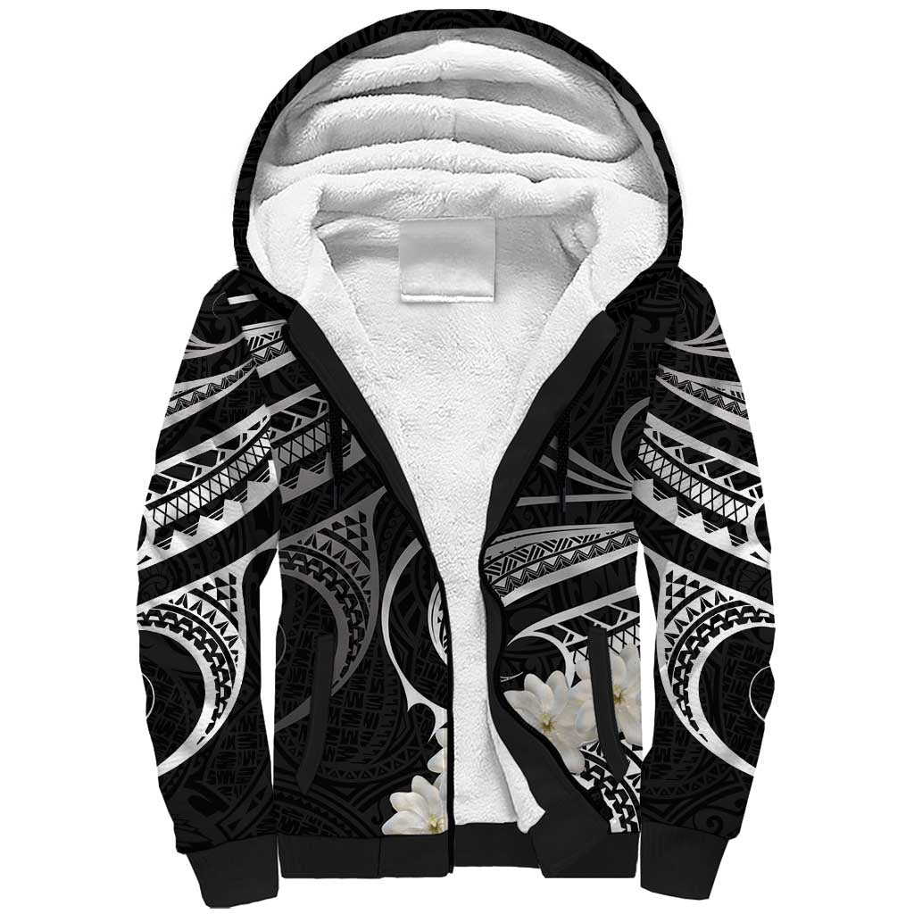 White Sunday Tokelau Gardenia Thunbergia Sherpa Hoodie Fakamalo Atu Kia Te Koutou Uma