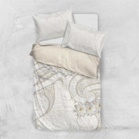 Tokelau Gardenia Thunbergia Bedding Set Polynesian Art Vibe LT9 US Twin 172cm x 218cm White - Polynesian Pride