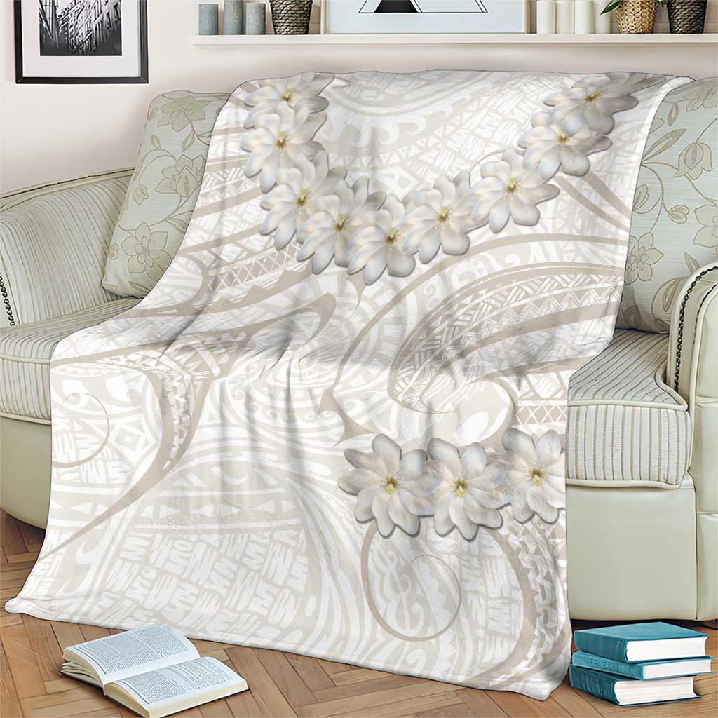 Tokelau Gardenia Thunbergia Blanket Polynesian Art Vibe LT9 - Polynesian Pride