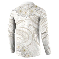 Tokelau Gardenia Thunbergia Button Sweatshirt Polynesian Art Vibe LT9 - Polynesian Pride
