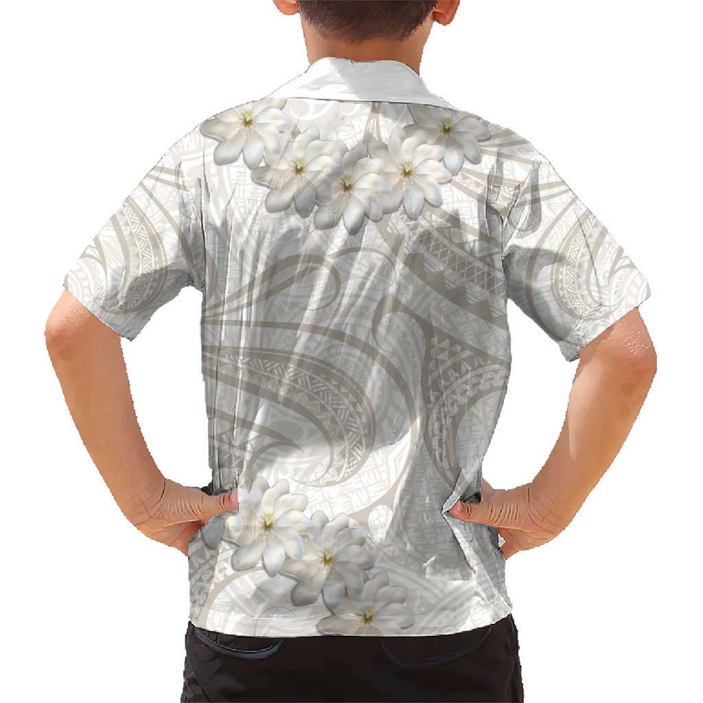 Tokelau Gardenia Thunbergia Hawaiian Shirt Polynesian Art Vibe LT9 - Polynesian Pride