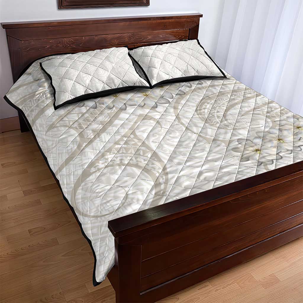Tokelau Gardenia Thunbergia Quilt Bed Set Polynesian Art Vibe LT9 - Polynesian Pride
