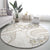 Tokelau Gardenia Thunbergia Round Carpet Black Polynesian Art Vibe