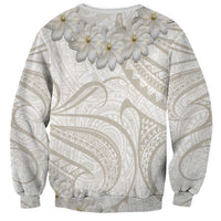 Tokelau Gardenia Thunbergia Sweatshirt Polynesian Art Vibe LT9 - Polynesian Pride