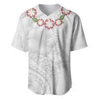 Manuia le Aso Sa o Tamaiti Tonga Baseball Jersey White Sunday Heilala Lei LT9 White - Polynesian Pride