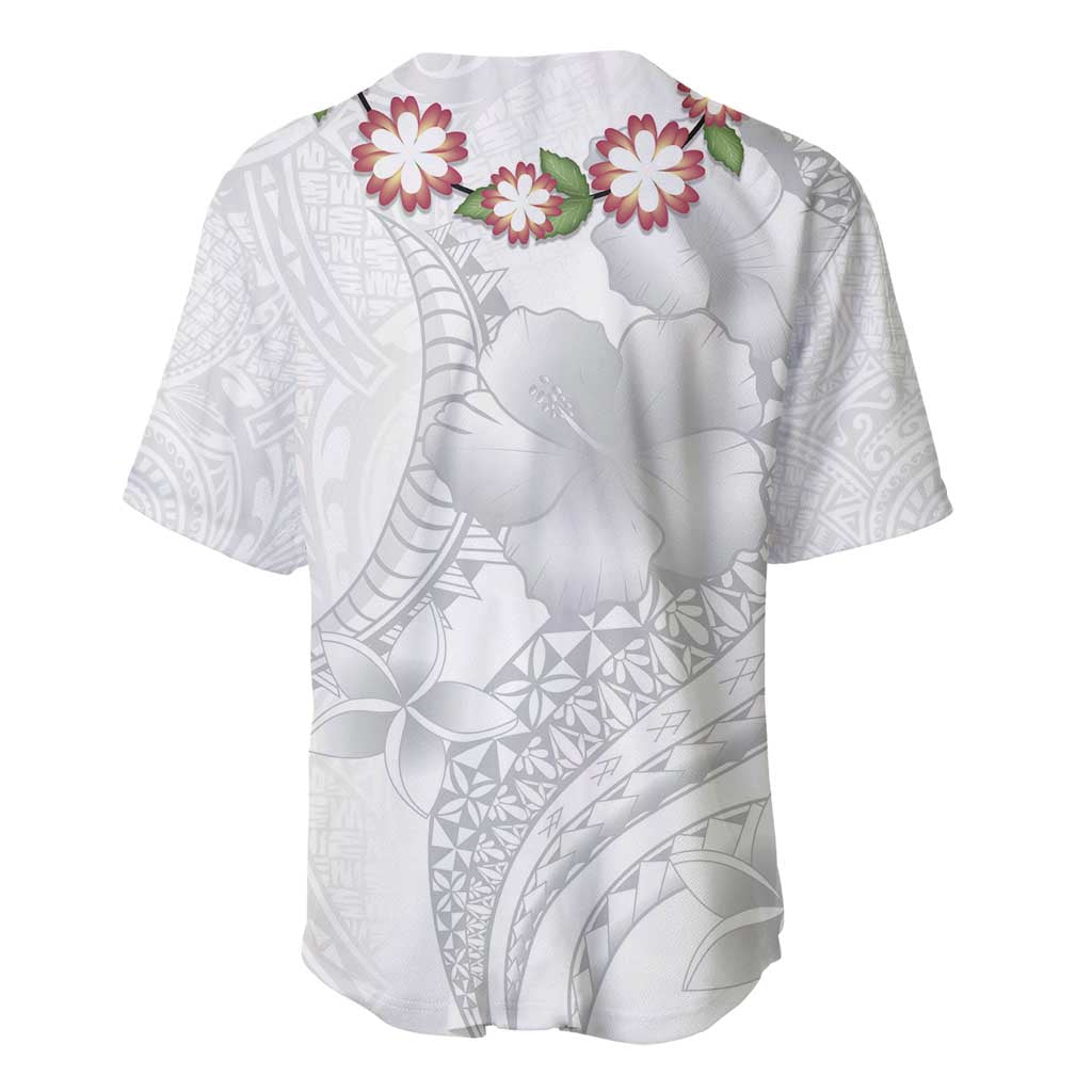 Manuia le Aso Sa o Tamaiti Tonga Baseball Jersey White Sunday Heilala Lei LT9 - Polynesian Pride