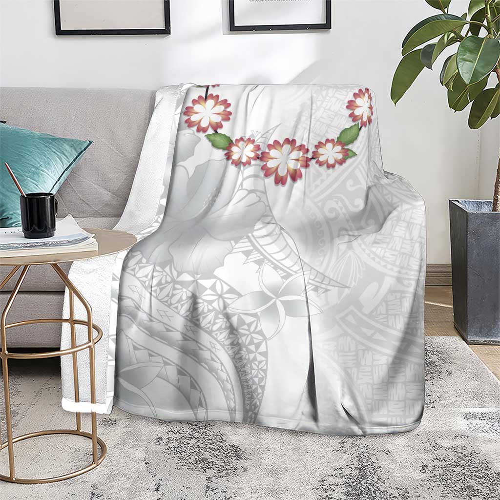 Manuia le Aso Sa o Tamaiti Tonga Blanket White Sunday Heilala Lei LT9 - Polynesian Pride