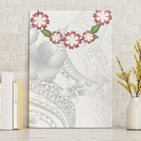 Manuia le Aso Sa o Tamaiti Tonga Canvas Wall Art White Sunday Heilala Lei LT9 Without Frame White - Polynesian Pride