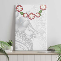 Manuia le Aso Sa o Tamaiti Tonga Canvas Wall Art White Sunday Heilala Lei LT9 - Polynesian Pride