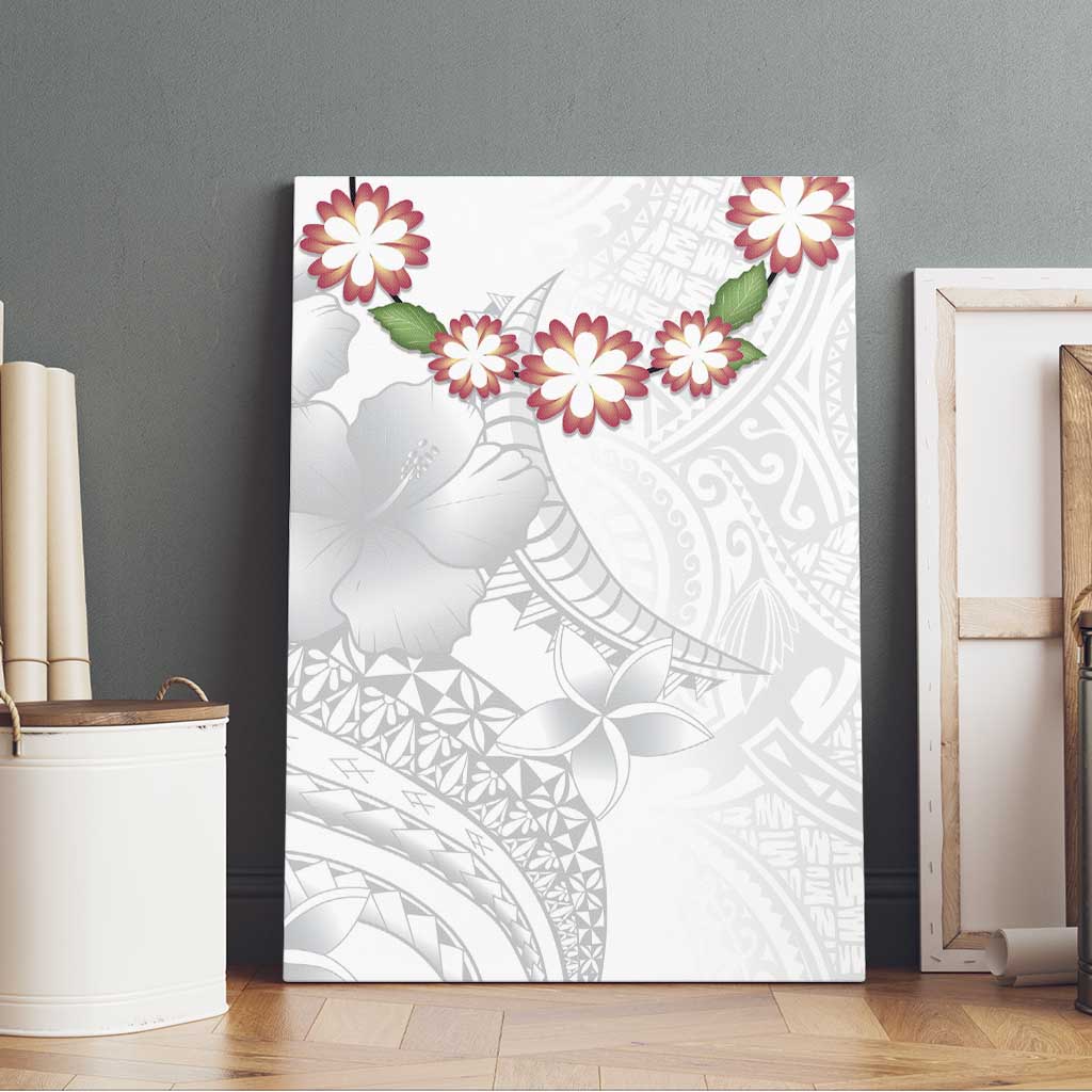 Manuia le Aso Sa o Tamaiti Tonga Canvas Wall Art White Sunday Heilala Lei LT9 - Polynesian Pride