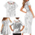 Manuia le Aso Sa o Tamaiti Tonga Family Matching Short Sleeve Bodycon Dress and Hawaiian Shirt White Sunday Heilala Lei