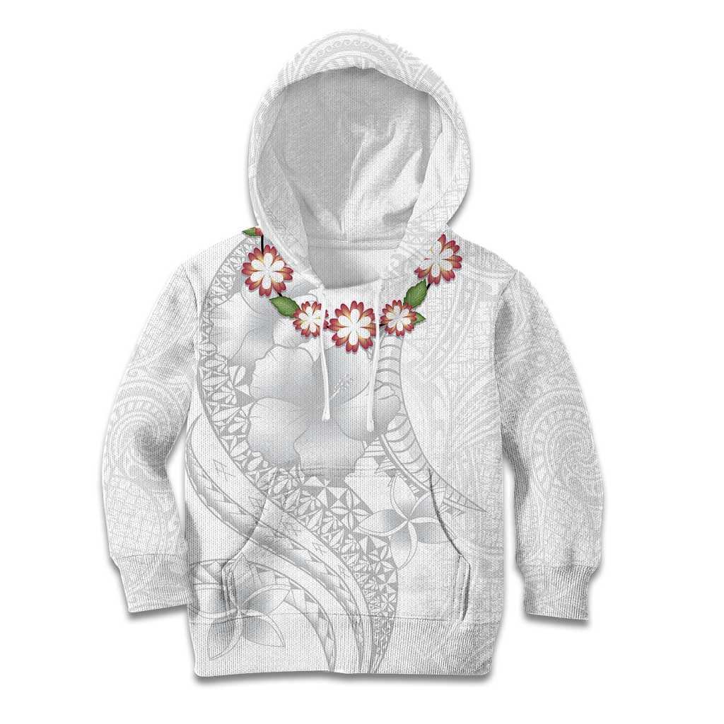 Manuia le Aso Sa o Tamaiti Tonga Kid Hoodie White Sunday Heilala Lei LT9 Hoodie White - Polynesian Pride