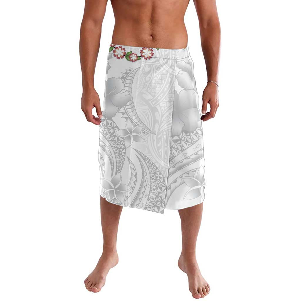 Manuia le Aso Sa o Tamaiti Tonga Lavalava White Sunday Heilala Lei LT9 White - Polynesian Pride