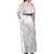 Manuia le Aso Sa o Tamaiti Tonga Off Shoulder Maxi Dress White Sunday Heilala Lei